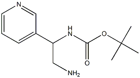 tert-butyl 2-amino-1-pyridin-3-ylethylcarbamate 化学構造式