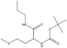 tert-butyl 3-(methylthio)-1-[(propylamino)carbonyl]propylcarbamate 化学構造式