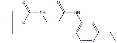 tert-butyl 3-[(3-ethylphenyl)amino]-3-oxopropylcarbamate Struktur
