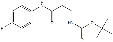 tert-butyl 3-[(4-fluorophenyl)amino]-3-oxopropylcarbamate Structure