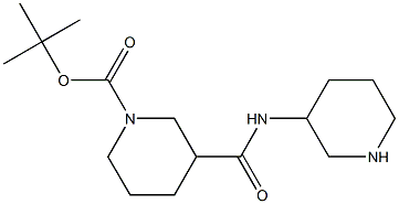 tert-butyl 3-[(piperidin-3-ylamino)carbonyl]piperidine-1-carboxylate Structure