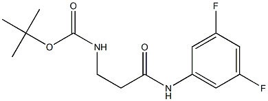 tert-butyl N-{2-[(3,5-difluorophenyl)carbamoyl]ethyl}carbamate Struktur