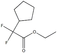 Ethyl cyclopentyl-difluoroacetate 化学構造式