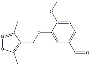Benzaldehyde,  3-[(3,5-dimethyl-4-isoxazolyl)methoxy]-4-methoxy- Structure