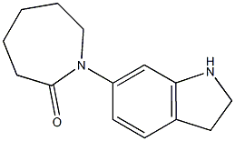 2H-Azepin-2-one,  1-(2,3-dihydro-1H-indol-6-yl)hexahydro- Struktur