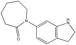 2H-Azepin-2-one,  1-(2,3-dihydro-1H-indol-6-yl)hexahydro-,1001004-01-8,结构式