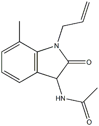 Acetamide,  N-[2,3-dihydro-7-methyl-2-oxo-1-(2-propen-1-yl)-1H-indol-3-yl]- 结构式