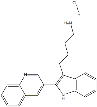 4-(2-Quinolin-3-yl-1H-indol-3-yl)-butylamine monohydrochloride Structure