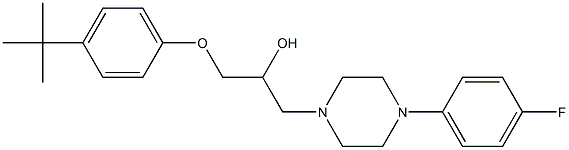 1-(4-tert-butylphenoxy)-3-[4-(4-fluorophenyl)piperazin-1-yl]propan-2-ol,,结构式