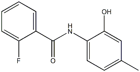 2-fluoro-N-(2-hydroxy-4-methylphenyl)benzamide Struktur
