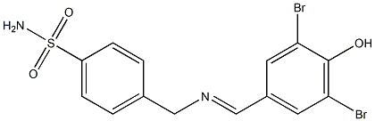 4-{[(3,5-dibromo-4-hydroxybenzylidene)amino]methyl}benzenesulfonamide
