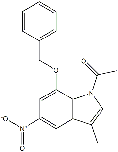 1-acetyl-7-(benzyloxy)-5-nitro-3-methyl-3a,7a-dihydro-1H-indole 结构式