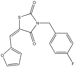 3-(4-fluorobenzyl)-5-(2-furylmethylene)-1,3-thiazolidine-2,4-dione