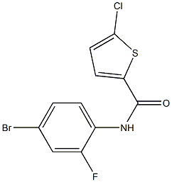 N-(4-bromo-2-fluorophenyl)-5-chloro-2-thiophenecarboxamide Structure