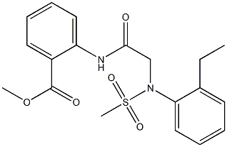 methyl 2-({[2-ethyl(methylsulfonyl)anilino]acetyl}amino)benzoate