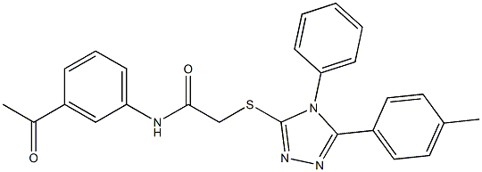 N-(3-acetylphenyl)-2-{[5-(4-methylphenyl)-4-phenyl-4H-1,2,4-triazol-3-yl]sulfanyl}acetamide Structure