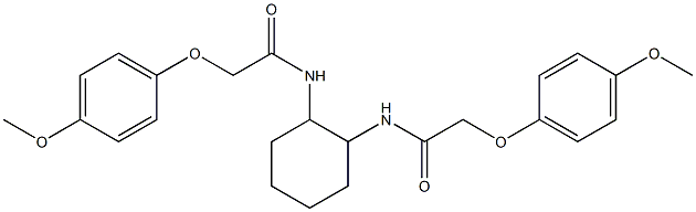 2-(4-methoxyphenoxy)-N-(2-{[(4-methoxyphenoxy)acetyl]amino}cyclohexyl)acetamide Struktur