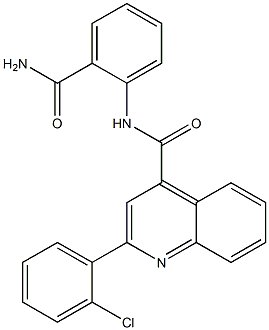 N-[2-(aminocarbonyl)phenyl]-2-(2-chlorophenyl)-4-quinolinecarboxamide Structure