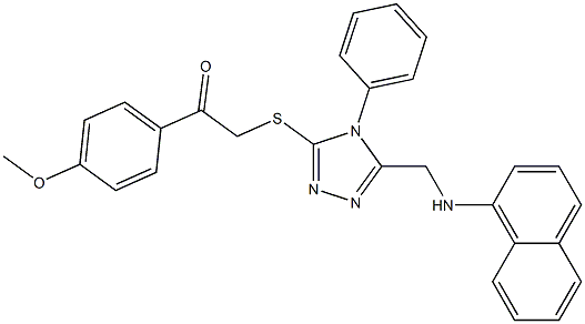 1-(4-methoxyphenyl)-2-({5-[(1-naphthylamino)methyl]-4-phenyl-4H-1,2,4-triazol-3-yl}sulfanyl)ethanone
