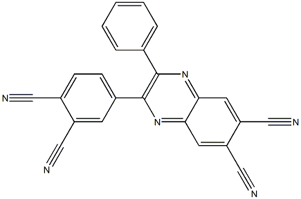 2-(3,4-dicyanophenyl)-3-phenyl-6,7-quinoxalinedicarbonitrile,,结构式