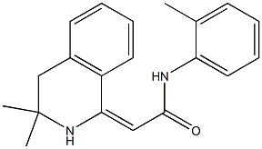 2-(3,3-dimethyl-3,4-dihydro-1(2H)-isoquinolinylidene)-N-(2-methylphenyl)acetamide Struktur
