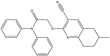 2-[(3-cyano-6-methyl-5,6,7,8-tetrahydroquinolin-2-yl)sulfanyl]-N,N-diphenylacetamide|