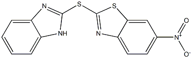 2-(1H-benzimidazol-2-ylsulfanyl)-6-nitro-1,3-benzothiazole Struktur