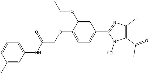2-[4-(5-acetyl-1-hydroxy-4-methyl-1H-imidazol-2-yl)-2-ethoxyphenoxy]-N-(3-methylphenyl)acetamide