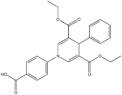 4-(3,5-bis(ethoxycarbonyl)-4-phenyl-1(4H)-pyridinyl)benzoic acid Structure