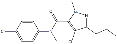 4-chloro-N-(4-chlorophenyl)-N,1-dimethyl-3-propyl-1H-pyrazole-5-carboxamide