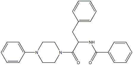 N-[1-benzyl-2-oxo-2-(4-phenyl-1-piperazinyl)ethyl]benzamide Structure