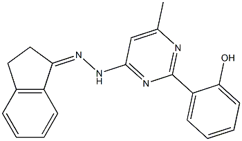 1-indanone [2-(2-hydroxyphenyl)-6-methyl-4-pyrimidinyl]hydrazone Structure