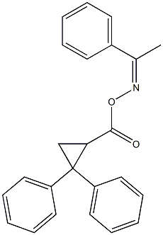 1-phenylethanone O-[(2,2-diphenylcyclopropyl)carbonyl]oxime Struktur