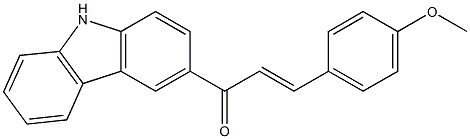 1-(9H-carbazol-3-yl)-3-(4-methoxyphenyl)-2-propen-1-one Structure