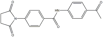 N-(4-acetylphenyl)-4-(2,5-dioxo-1-pyrrolidinyl)benzamide Struktur