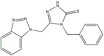 5-(1H-1,2,3-benzotriazol-1-ylmethyl)-4-benzyl-2,4-dihydro-3H-1,2,4-triazole-3-thione Structure