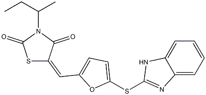 5-{[5-(1H-benzimidazol-2-ylsulfanyl)-2-furyl]methylene}-3-sec-butyl-1,3-thiazolidine-2,4-dione