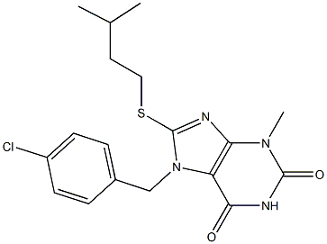 7-(4-chlorobenzyl)-8-(isopentylsulfanyl)-3-methyl-3,7-dihydro-1H-purine-2,6-dione