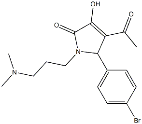 4-acetyl-5-(4-bromophenyl)-1-[3-(dimethylamino)propyl]-3-hydroxy-1,5-dihydro-2H-pyrrol-2-one Struktur