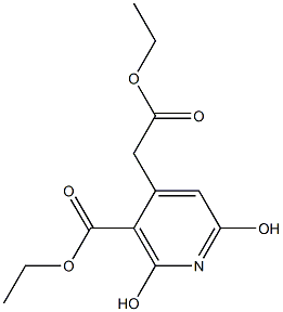 ethyl 4-(2-ethoxy-2-oxoethyl)-2,6-dihydroxynicotinate Structure