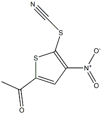 5-acetyl-3-nitrothien-2-yl thiocyanate Struktur