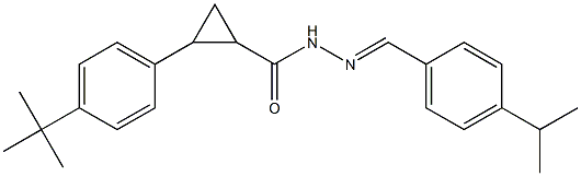 2-(4-tert-butylphenyl)-N'-(4-isopropylbenzylidene)cyclopropanecarbohydrazide Struktur