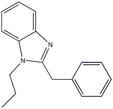 2-(phenylmethyl)-1-propyl-1H-benzimidazole Struktur