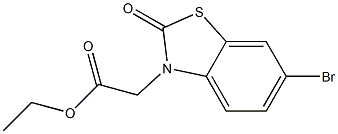 ethyl (6-bromo-2-oxo-1,3-benzothiazol-3(2H)-yl)acetate 化学構造式