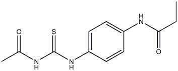 N-(4-{[(acetylamino)carbothioyl]amino}phenyl)propanamide Structure