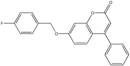 7-[(4-fluorobenzyl)oxy]-4-phenyl-2H-chromen-2-one Structure