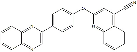2-[4-(2-quinoxalinyl)phenoxy]-4-quinolinecarbonitrile 化学構造式