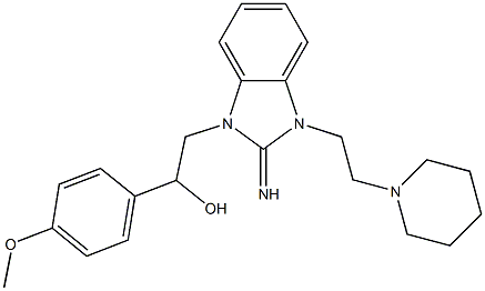 2-{2-imino-3-[2-(1-piperidinyl)ethyl]-2,3-dihydro-1H-benzimidazol-1-yl}-1-(4-methoxyphenyl)ethanol