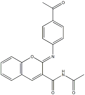N-acetyl-2-[(4-acetylphenyl)imino]-2H-chromene-3-carboxamide