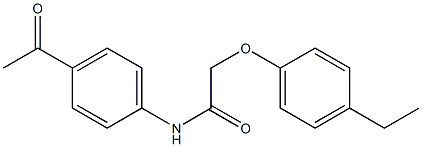 N-(4-acetylphenyl)-2-(4-ethylphenoxy)acetamide Struktur